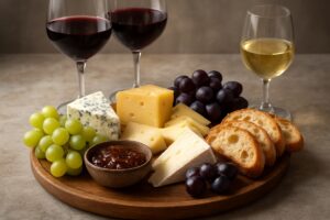 vinhos e queijos